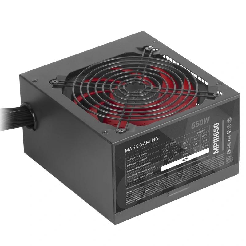 Mars Gaming Fuente Alimentacion Mpiii 650W,Silent