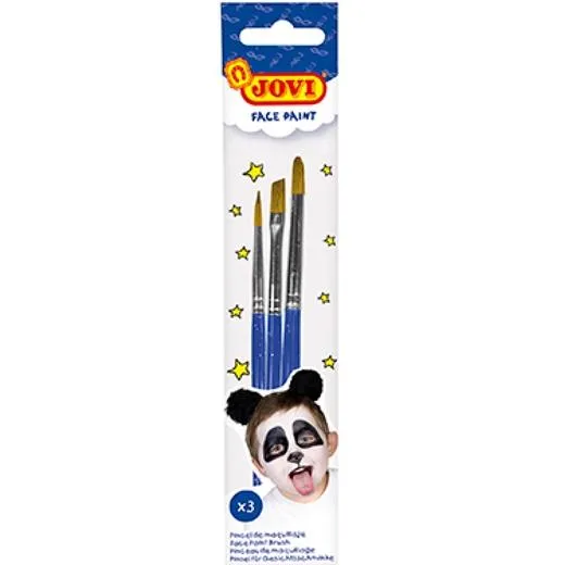 Jovi Bolsa De Maquillaje Con 3 Pinceles (Plano, Fino, Redondo)