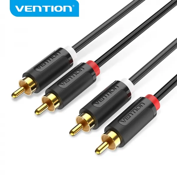 Vention Cable Estereo 2X Rca Macho A 2X Rca Macho - 1.5M - Color Negro