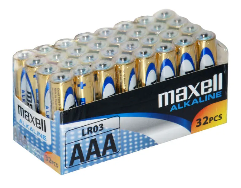 Maxell Pilas Alcalinas AAA LR03 - Pack de 32 Unidades