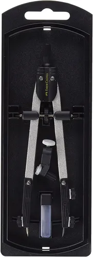 Faber Castell Compás Articulado De Ajuste Rápido Adaptador Universal 17Cm + Accesorios