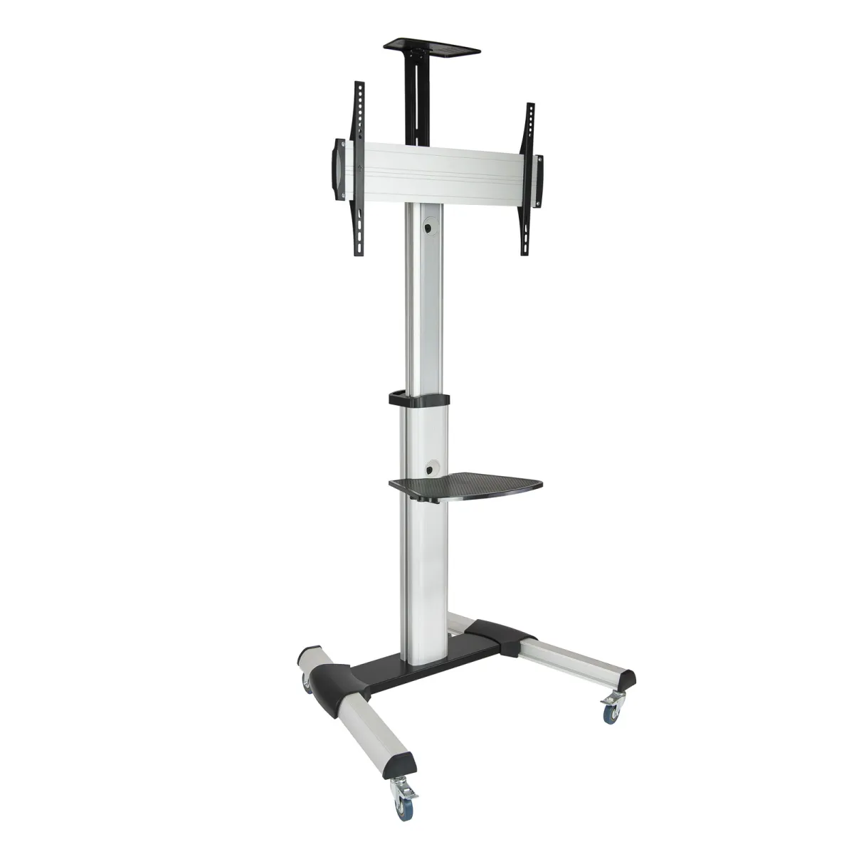 TOOQ FS1870M-B Soporte Para Pantalla De Señalización 94 cm (37") Negro Plata
