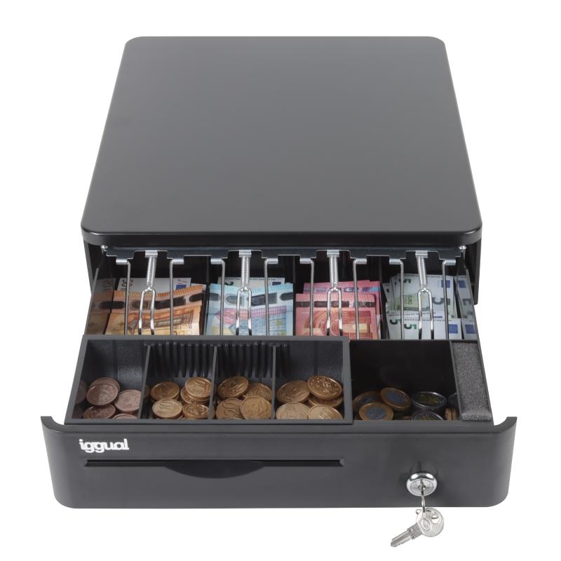 Iggual Cajón Portamonedas Iron-10R 38Cm 4+5 Negro