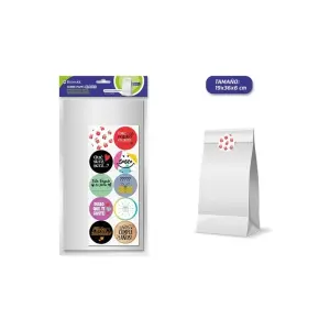 Bismark Pack de 10 Sobres Papel Kraft 50g con 10 Pegatinas - 19x36x6cm - Color Blanco