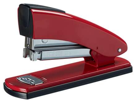 Petrus 2001 Grapadora Metalica Retro - Hasta 30 Hojas - Grapado Cerrado, Abierto Y Clavado - Color Rojo