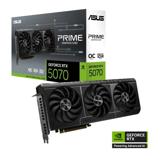 ASUS GeForce RTX 5070 OC Prime 12GB GDDR7 3xDP 1xHDMI CUDA 6144 192bit Triple Fan