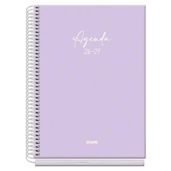 Dohe Agenda Escolar 26/27 A5 Semana Vista Papel Offset 70g Cubierta Cartón Morado