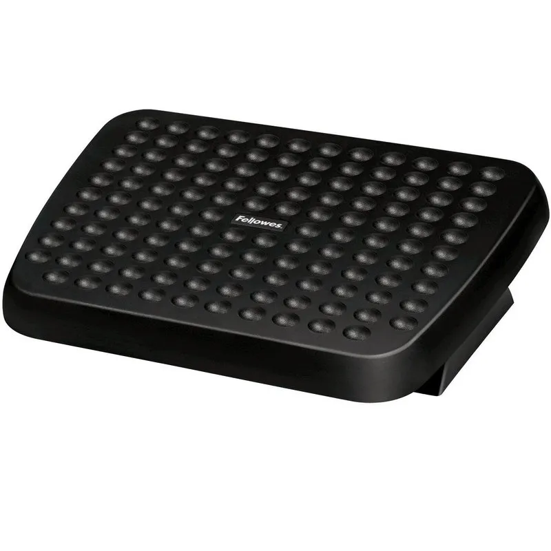 Fellowes Reposapies Ajustable Ergonómico con Superficie Estilo Masaje, Negro