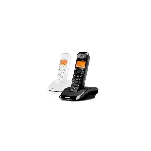 Motorola S1202 Teléfono DECT Duo Blanco y Negro