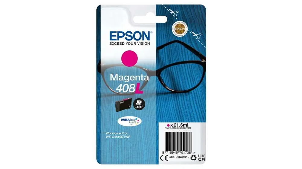 Epson 408L Magenta Cartucho De Tinta Original - C13T09K34010