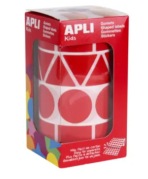 Apli Gomets Figuras Surtidas Rollos Rojo XL
