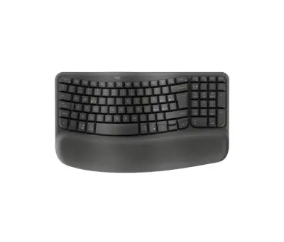 Logitech Wave Keys Teclado Inalámbrico con Reposa Muñecas y Autonomía de 36 Meses