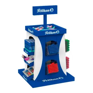 Pelikan Expositor Escolar 364 Unidades: Lápices, Sacapuntas, Gomas, Correctores, Pegamentos, Bolígrafos y Resaltadores