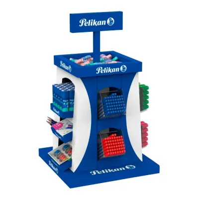 Pelikan Expositor Escolar 364 Unidades: Lápices, Sacapuntas, Gomas, Correctores, Pegamentos, Bolígrafos y Resaltadores