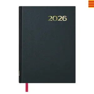Dohe Agenda Anual Sintéx 14x20cm DP Negro 2026 Catalán