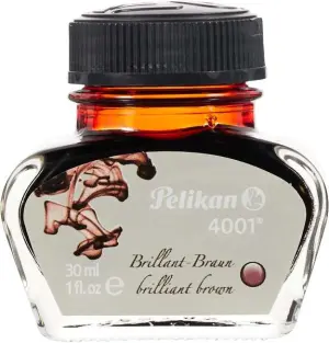 Pelikan Tinta 4001 No.78 30ml - Tintero Color Pardo para Estilográfica