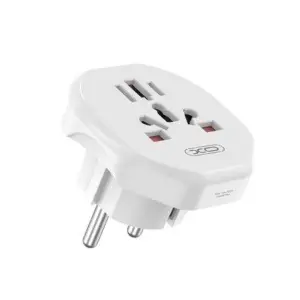 XO Enchufe De Pared Universal 250V 10Amp 2500W Protección Infantil Blanco