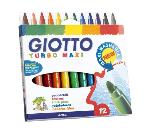Giotto Rotuladores Turbo Maxi Gris Estuche 12 Ud