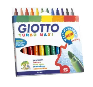 Giotto Rotuladores Turbo Maxi Negro Estuche 12 Unidades