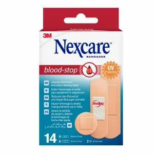 Nexcare Pack de 14 Apositos Surtidos Resistente al Agua para Detener Hemorragias
