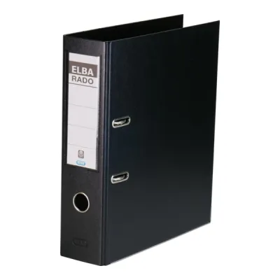 Elba Archivador A4 80mm Con Palanca y Rado Resistente PVC Negro