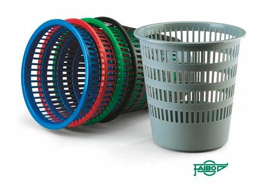 Faibo Papelera De Plástico Rejilla Capacidad 16 Litros 310X315 Mm Serie 306 Negro