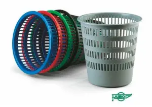 Faibo Papelera De Plástico Rejilla 16 Litros 310X315 Mm Negra