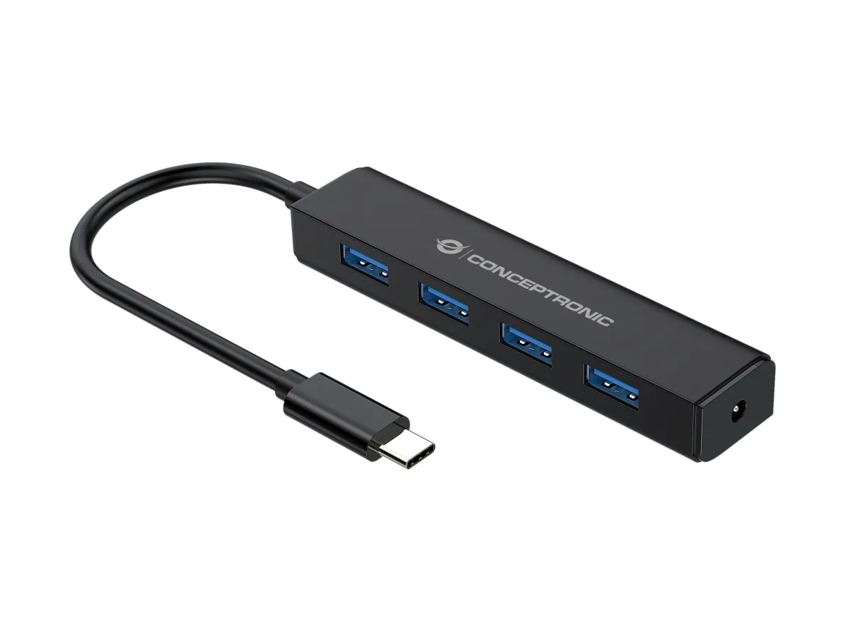 Hub Usb Conceptronic Usb-C A 4 Puertos Tipo A Usb 3.0