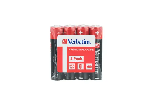 Verbatim Pilas Alcalinas AAA LR03 Retráctiladas Pack de 4 Uds