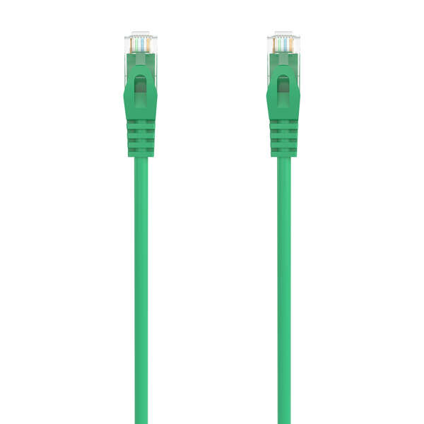 Aisens Cable De Red Latiguillo Rj45 Lszh Cat.6A 500 Mhz Utp Awg24 - 0.25M - Libre De Halogenos - 10 Gigabit/S - Color Verde