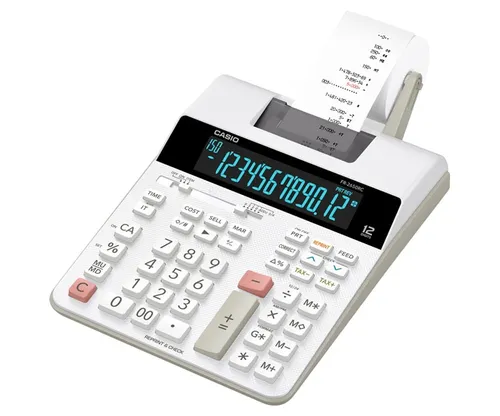 Casio FR-2650RC Calculadora Con Impresora 12 Dígitos Color Blanco