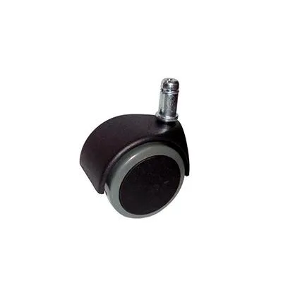 Unisit Juego de 5 Ruedas de Nylon para Silla Perno 11mm Negro