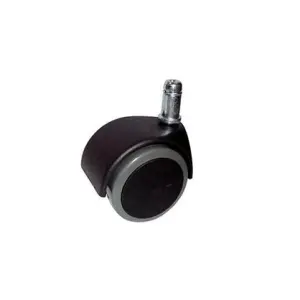 Unisit Juego de 5 Ruedas de Nylon para Silla Perno 11mm Negro