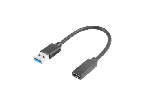 Lanberg Cable USB 3.2 Gen 1 Tipo A a Tipo C 0,15 m Negro