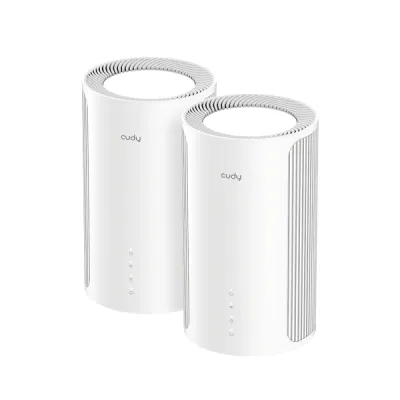 Cudy BE11000 Pack de 2 Sistemas WiFi 7 Mesh Tribanda 2.5G - VPN y Control en la Nube