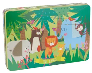 APLI PUZZLE TEMÁTICA LA JUNGLA 24 PIEZAS CAJA METÁLICA +3 AÑOS