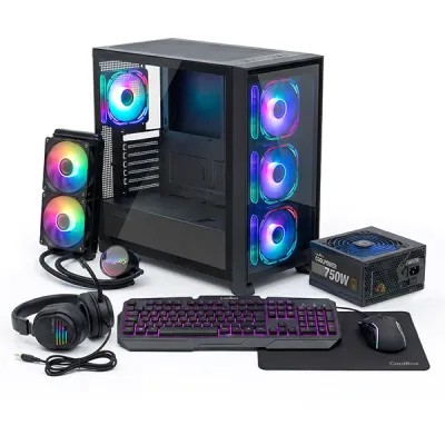 Coolbox GE2000 Pack Gaming con Refrigeración Líquida Infinite Liquid240 ARGB y Fuente 750W