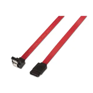 Aisens Cable SATA III 6G Acodado con Anclajes 0.5m para Disco Duro SSD/HDD Rojo