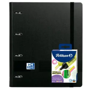 Oxford Europeanbinder Live&Go A4+ con Recambio 5x5 y 4 Resaltadores Neón Surtidos