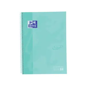 Oxford Cuaderno A4+ 80 Hojas Cuadricula 5x5mm Tapa Extradura Color Ice Mint