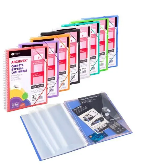Carchivo Archivex-Star Canguro Personalizable A4 Con 60 Fundas Pp Espiral Azul
