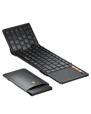 ProtoArc XK01-TP Teclado Plegable Bluetooth con Touchpad y Conexión para 3 Dispositivos - Negro