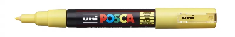 Posca Pc-1M Marcador De Pintura - Punta De Poliester Conica 0.7Mm - Tinta Base Al Agua - Resistente A La Luz - Color Amarillo