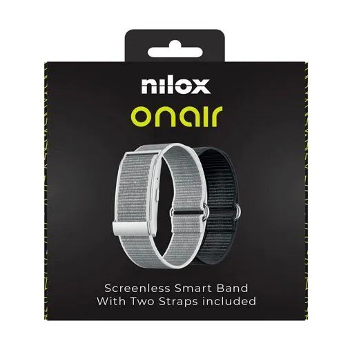 Nilox Pulsera Inteligente Sin Pantalla Bluetooth Incluye Dos Pulseras Plata Y Negro