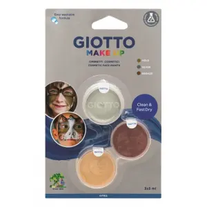 Giotto Make Up Metallic Pack - 3 Maquillajes Faciales Lavables con Agua