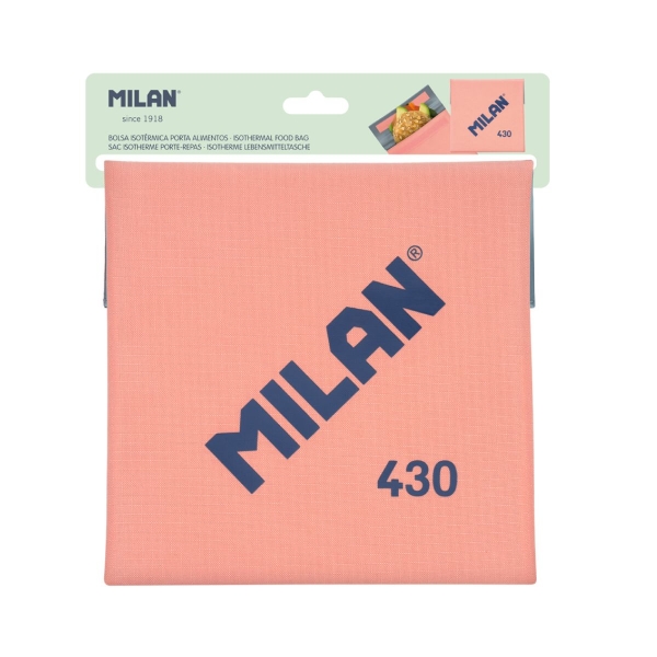 Milan Coleccion 430 Bolsa Isotermica Porta Alimentos 0.3L - Forro Interior Isotermico - Color Rosa
