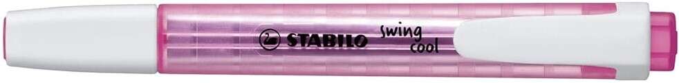 Stabilo Swing Cool Marcador Fluorescente - Cuerpo Plano - Punta Biselada - Trazo Entre 1 Y 4Mm - Tinta Con Base De Agua - Antisecado - Color Rosa