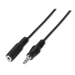 Aisens Cable Audio Estéreo JACK 3.5/M a JACK 3.5/H 3.0m Negro