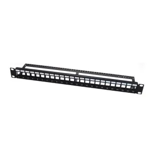 WP Rack & Cabling Patch Panel 24 Puertos RJ45 UTP 1U IDC Sin Apantallar Negro
