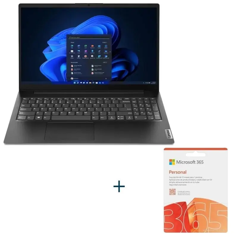 Lenovo V15 AMD R3-7320U 15.6" W11H con O365 Personal